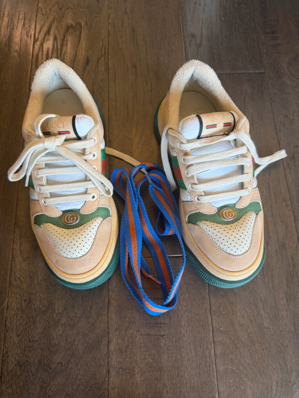 Gucci double screener leather sneakers - Picture 3 of 5